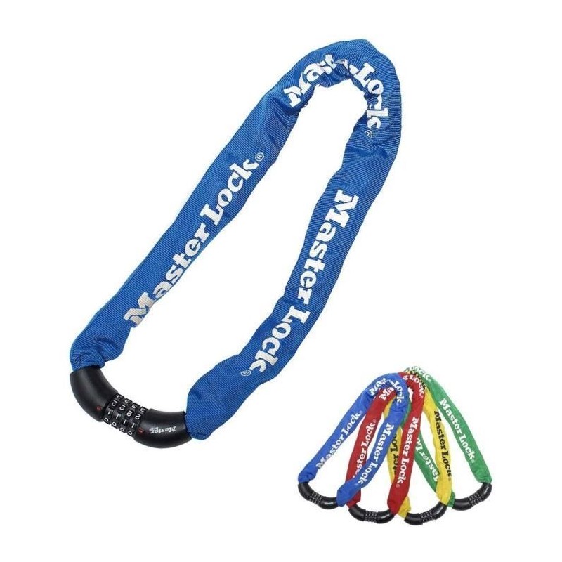 Antivol chaîne pour vélo - MASTER LOCK - Chaîne Antivol Vélo - 90 cm x 8 mm -...