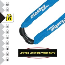 Antivol chaîne pour vélo - MASTER LOCK - Chaîne Antivol Vélo - 90 cm x 8 mm -...