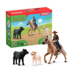 Coffret Aventures d'équitation Western, SCHLEICH 42578 Farm World,