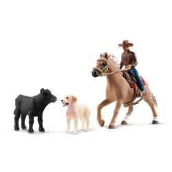 Coffret Aventures d'équitation Western, SCHLEICH 42578 Farm World,