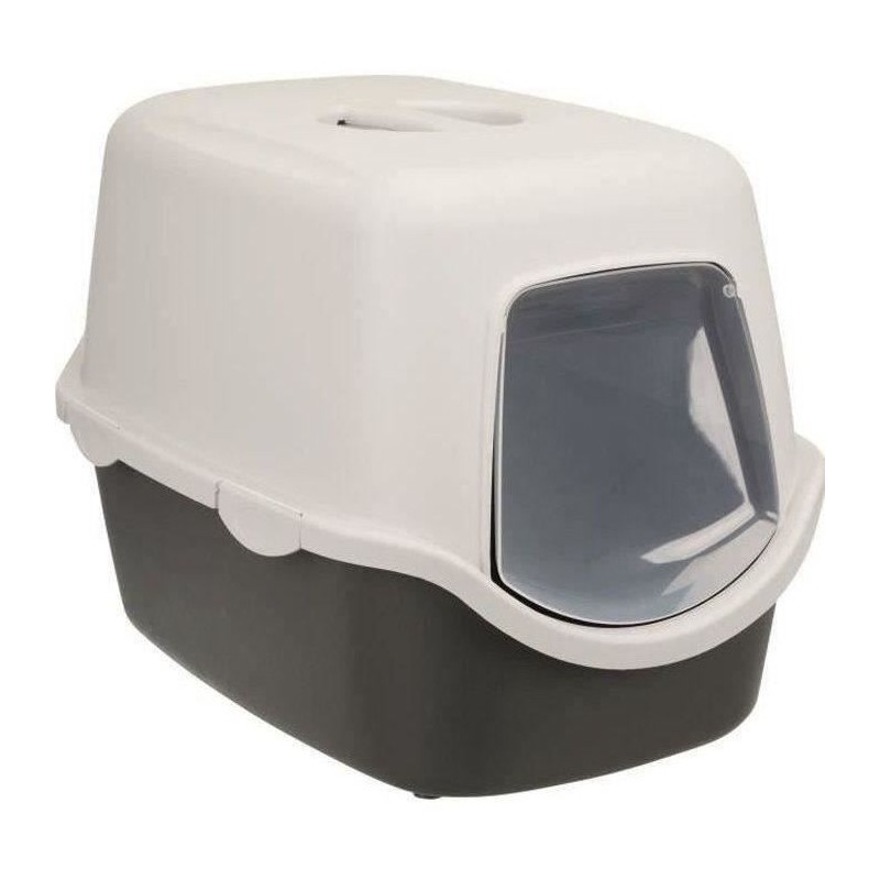 TRIXIE Bac a litiere Vico - 40 x 40 x 56 cm - Gris foncé et gris clair - Pour...