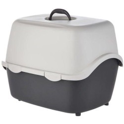 TRIXIE Bac a litiere Vico - 40 x 40 x 56 cm - Gris foncé et gris clair - Pour...