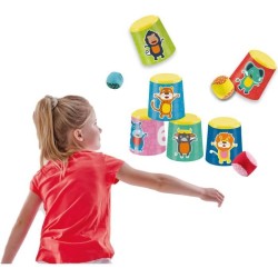 Jeu de canettes et boules souples - SES CREATIVE - Chamboule-tout et