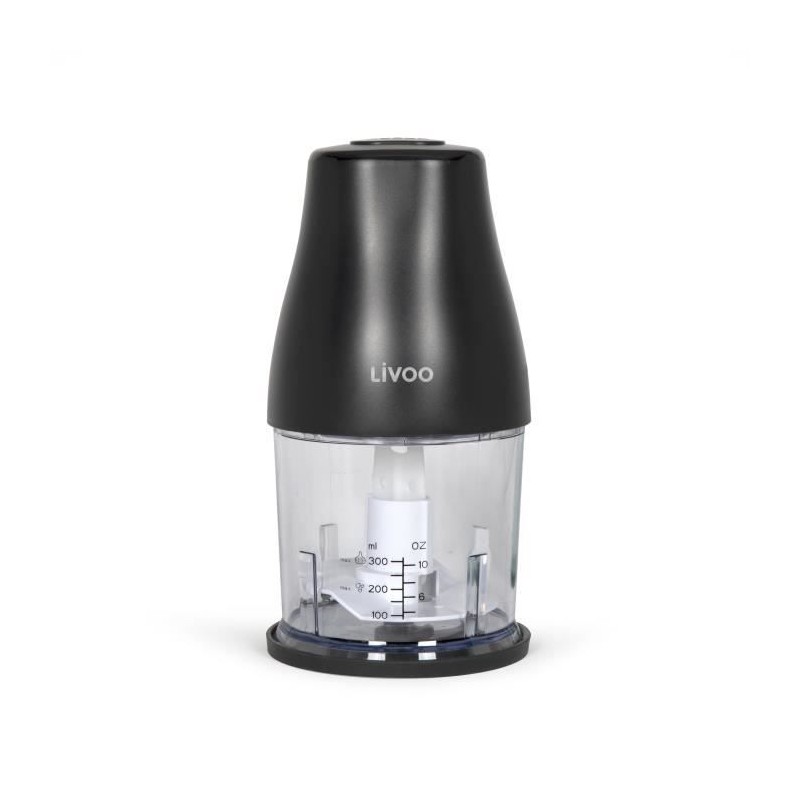 Hachoir - LIVOO - 300 ml - 400 W - 1 vitesse et fonction turbo - 2 lames en i...