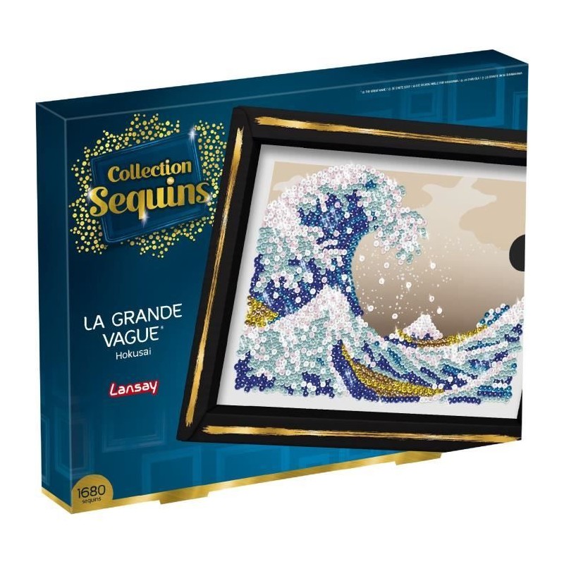 Kit loisir créatif - LANSAY - Collection Sequins - La Grande Vague - Hokusai ...