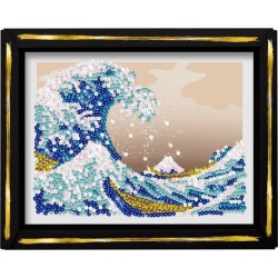 Kit loisir créatif - LANSAY - Collection Sequins - La Grande Vague - Hokusai ...