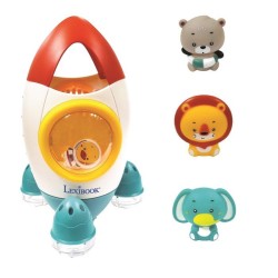 Jeu de bain fusée avec 3 animaux souples - LEXIBOOK - pour enfants de 18 mois...