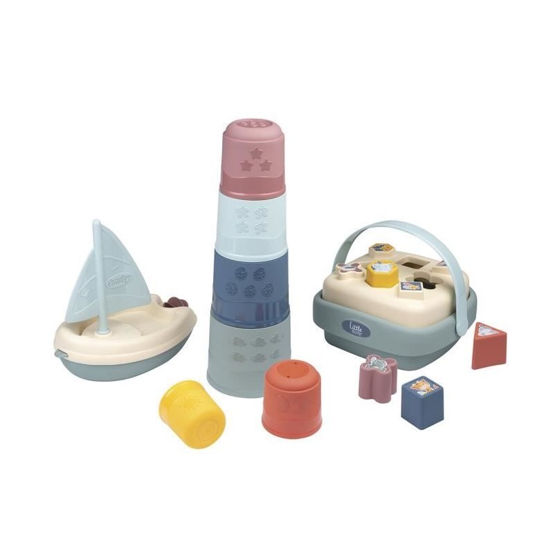 Little Smoby - Coffret éveil et bain - 3 jeux d'éveil - A partir de 12 mois -...
