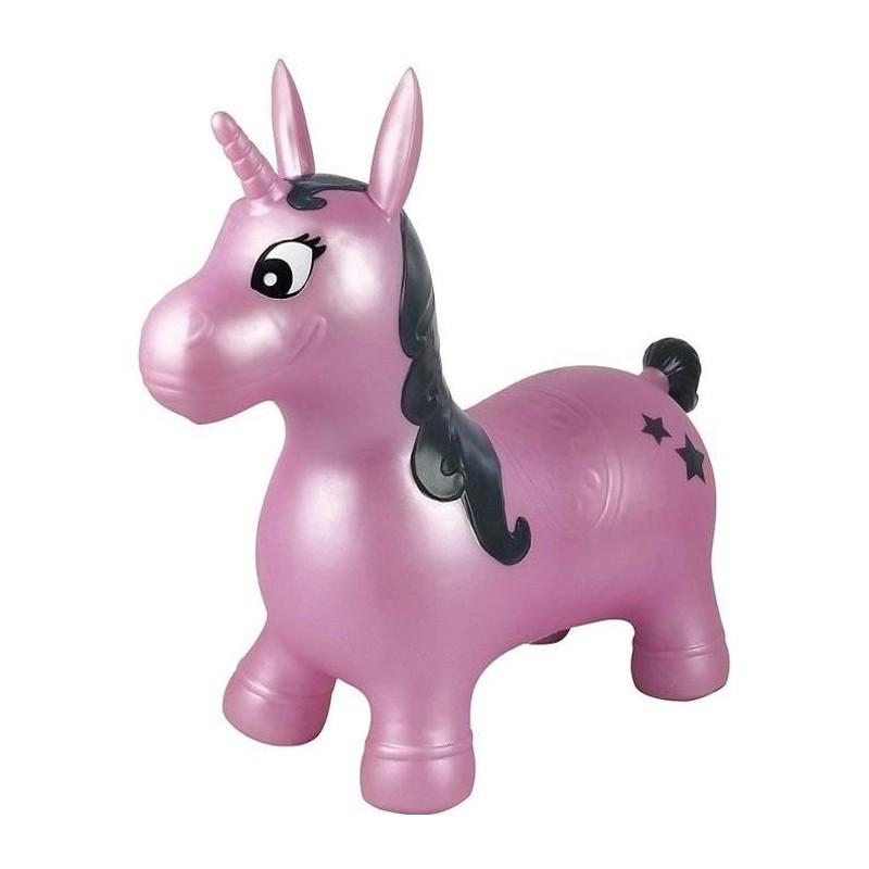 LEXIBOOK - Licorne Sauteuse Gonflable Rose - 3 ans et +