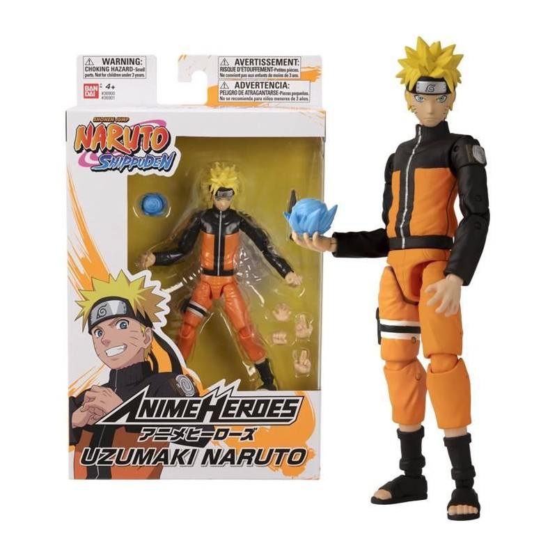 Figurine Anime Heroes Naruto Uzumaki 17 cm - BANDAI - Collectionnez toutes le...