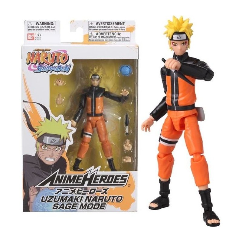 Figurine Naruto Mode Hermite - BANDAI Anime Heroes - 17 cm - 16 points d'arti...