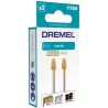 Lot de 2 fraises acier rapide haute longévité Dremel Max 117 - ø 6,4mm bout rond